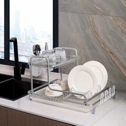 Drain Bowl Rack Space Dish Kitchen Drain Rack