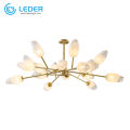 Lustre moderne en cristal avec fleurs LEDER