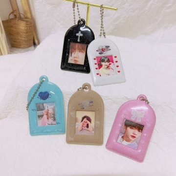 Custom New PVC Photo Card Holder with Keyring