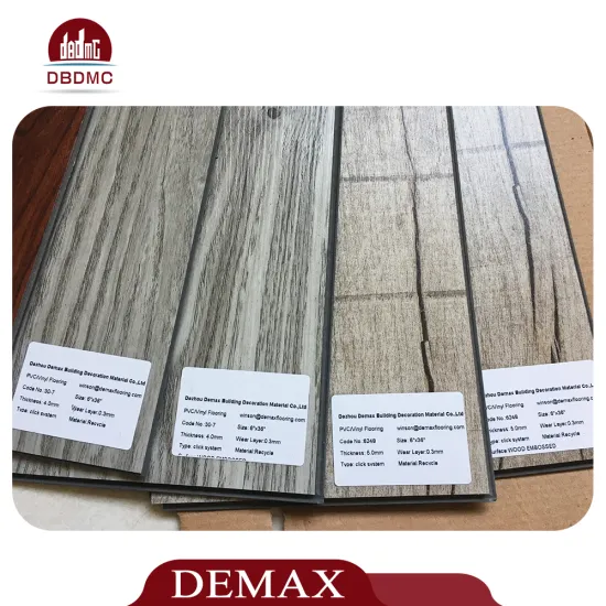 Eco LVT Luxury Vinyl Plank Price 4MM 5MM PVC Click Flooring System