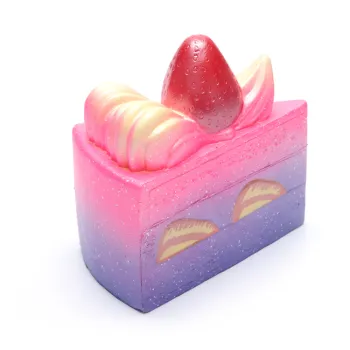 High Quality PU Triangle Cake Toy Stress Ball Ice Cream Foam Ball