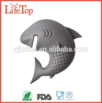 Cute Silicone Shark Infuser Loose Tea Leaf Strainer Herbal Spice Filter Diffuser