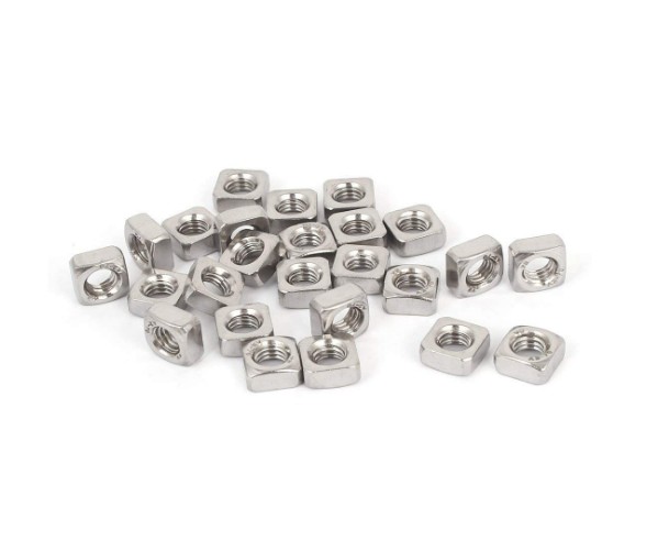 Stainless Steel Silver Square Nuts