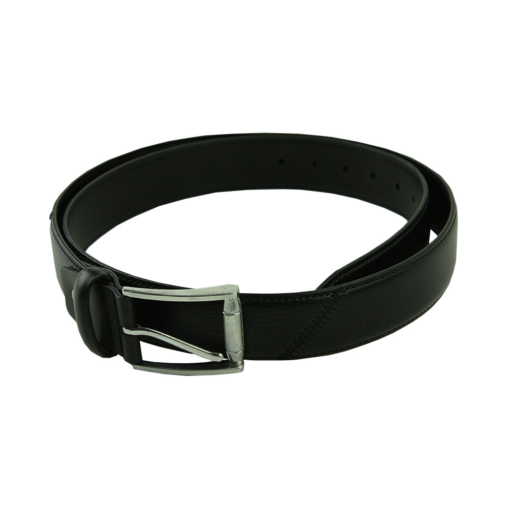 Real Leather Men Jeans Belt con logotipo en blanco