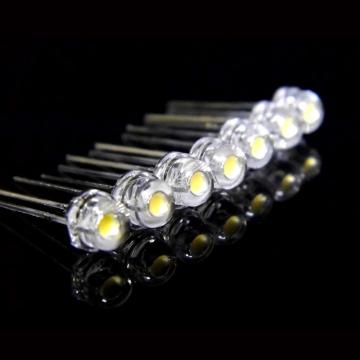 5mm Straw Hat White LED Warm White 2400-2600mcd