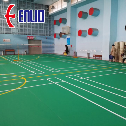 Enlio badminton flooring with BWF