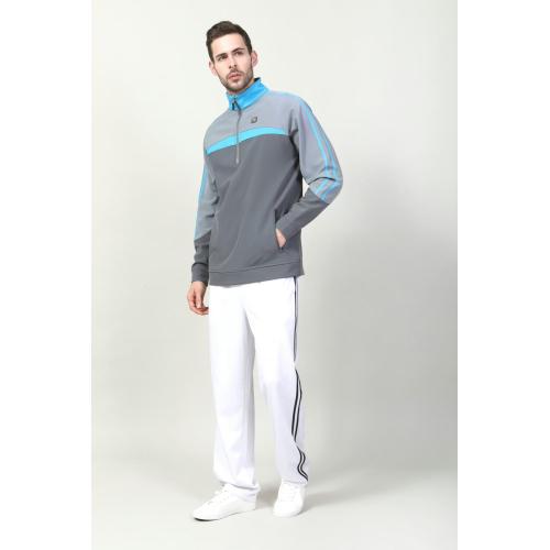 Men's Jkt in Bonded Stretch Fabric MEN'S HALF ZIP TRICOT PULL OVER Manufactory