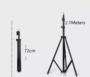 Black 3-Leg Camera Tripod for Thermometer, Live Broadcast, and Makeup Light
