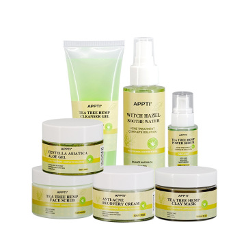 Label Peribadi Anti Jerawat Penjagaan Kulit Set dengan Tea Tree Cosmetics