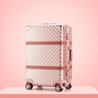 luxury aluminum metal suitcase travel trolley luggage