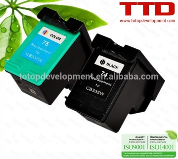 TTD Refurbished Ink Cartridge CC336W CB338W for HP 75 74 cartridge