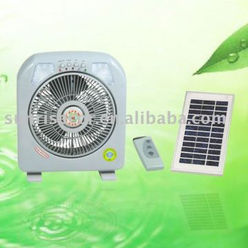 XTC-1225B 10'' Solar rechargeable fan with LED lights