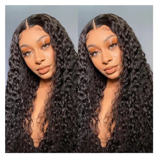 Wholesale 100% Virgin Hair Hd Transparent Swiss Lace Wigs Brazilian Curly Lace Front Wig 360 Hd Lace Frontal Human Hair Wigs