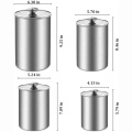 Stainless Steel Storage Can Steel Metal Tea Coffee Sugar Canisters Sets Supplier