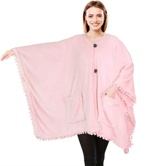 Hot sale customized digital print logo oversized hoodie hooded blanket office