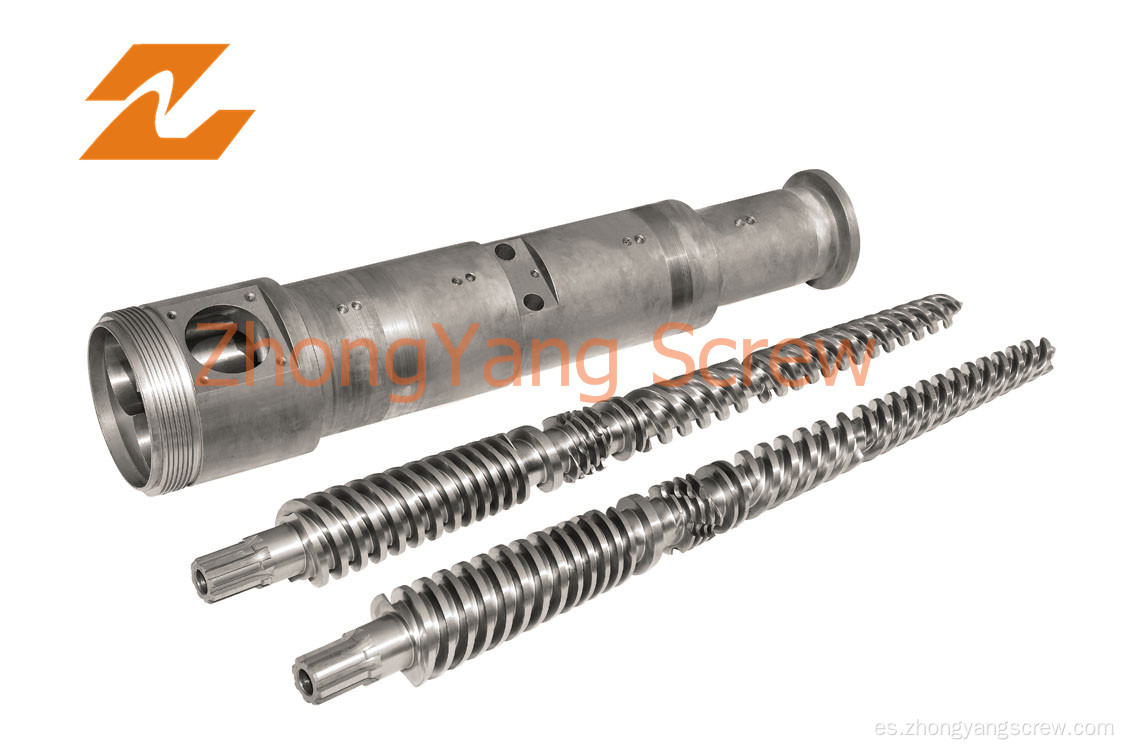 Barril / cilindro de doble tornillo cónico para tubería / lámina de PVC (tipo: 45/90; 50/105/55/110; 80/172; 90/188)