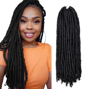 Wholesale 18 inch Bohemian Locs Women Faux Dreadlocks Braids Goddess Faux Locs Braiding Synthetic Crochet Hair Extensions