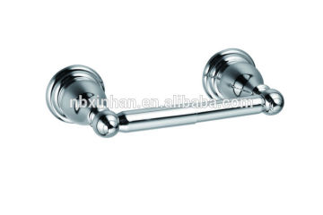 Elegant design wall fitting zinc alloy toilet roll holder with polished chrome