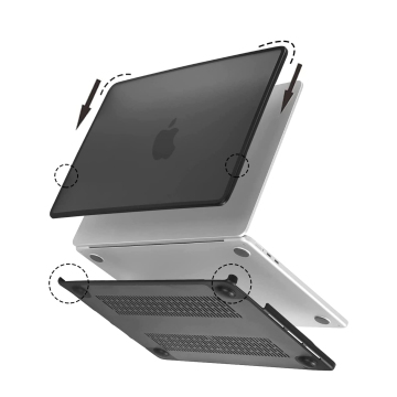 Copertura opaca protettiva con shell duro pesante con paraurti TPU per vari modelli MacBook Pro (13,3, 15, 14, 16,2 pollici)