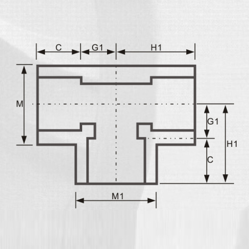 Тройник ASTM Sch80 Upvc темно-серый цвет