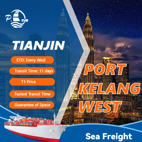 Containerfrekvens från Tianjin till Port Kelang West