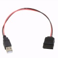 USB Male ke kabel listrik SATA Female 15Pin