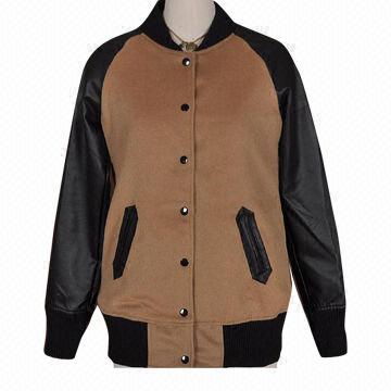 Women's Fashionable Wool Baseball Jacket