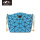 Genuine leather glitter luminous geometric ladies handbag