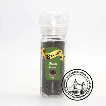 Customized Label Mrs Rorgers 390ML Ceramic Adjustable Grinder with Black Pepper and Himalayan Pink Salt