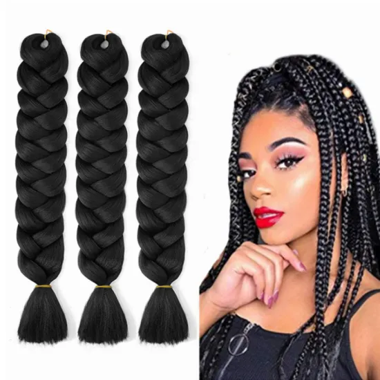 Wholesale Private Label Jumbo Braiding Synthetic Hair Nigeria Fiber Synthetic Braids 165g 82inch Jumbo Braids
