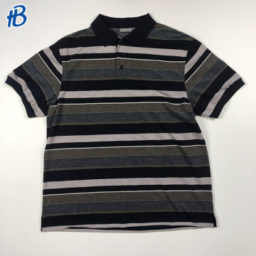 bulk custom printed stripes male polo shirt