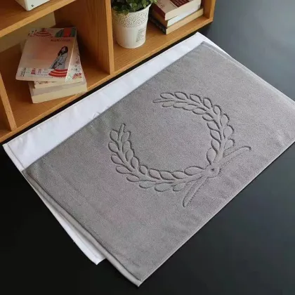 Custom spa bath mat towel cotton bathmat hotel