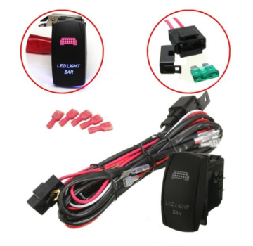 40A 릴레이 및 30A 퓨즈가있는 LED 포그 라이트 바 배선 하네스