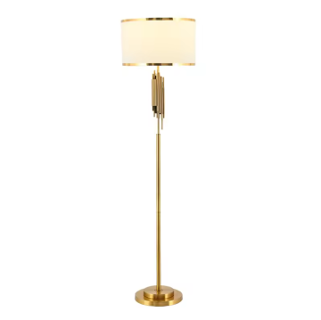 Modern Linen Fabric Metal Floor Lamp for Hotel and Home Reading