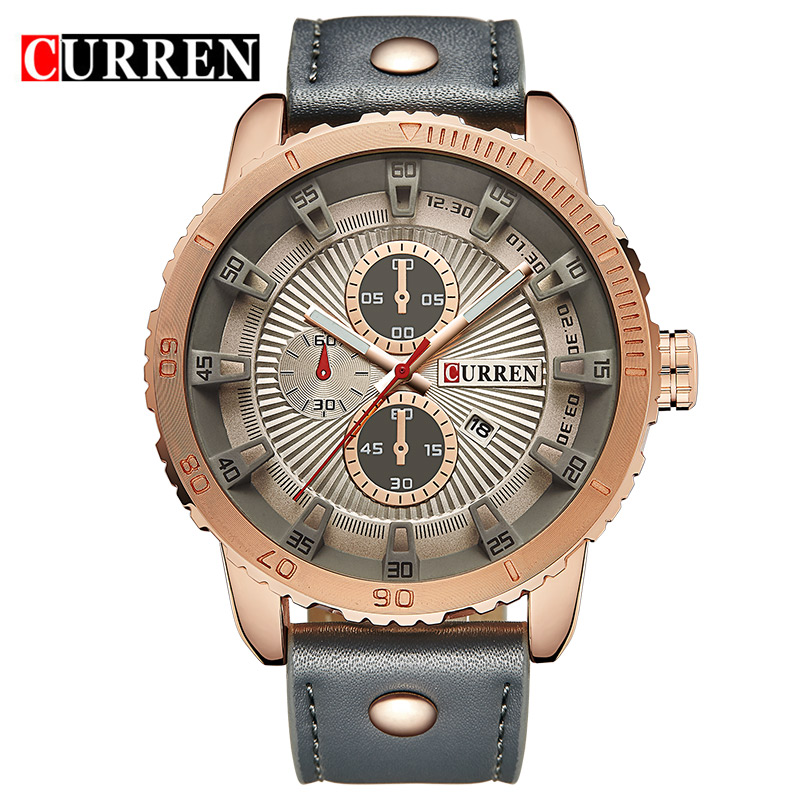 Luxury Leather Sport Wrist Watches Men 