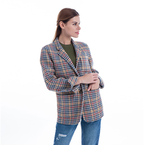 New styles colored checked suit jacket
