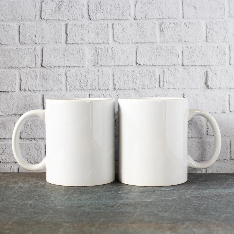Blank White Ceramic Mugs