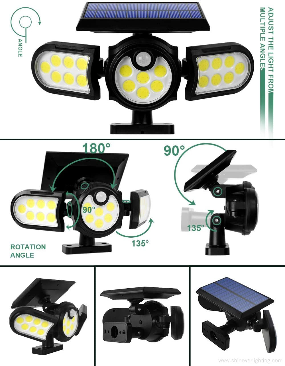 Outdoor Wireless Wall Solar Motion Sensor Safety Light