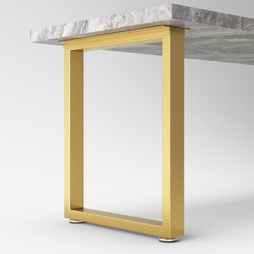 أرجل طاولة معدنية فاخرة باللون الذهبي مقاس 28 بوصة