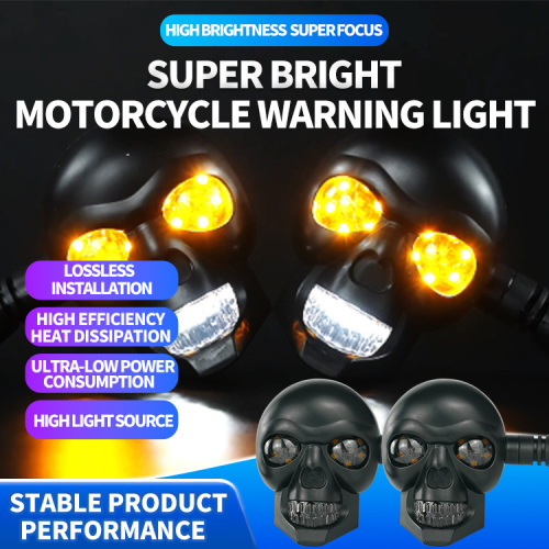 Skull Design Motorcycle Led Turn Signal Lights