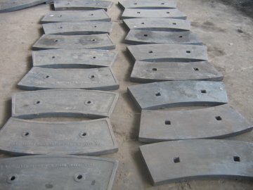 High Cr Iron Cast Ball Mill Liners For Cement Mill Df048 With Astm A532 Standard