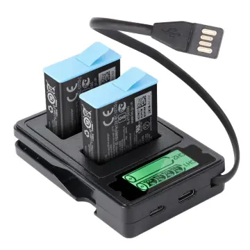 RCtown for GoPro Hero 9 Black Battery Charger Dual Port with LCD Display Charging Cable for Go Pro 9 Gopro9 Hero9 Accessories