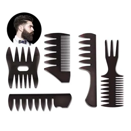 5 Pcs Hair Comb Styling Set - Barber Combs & Beard Combs