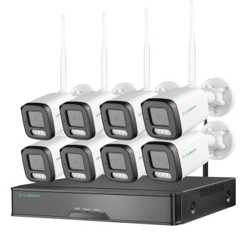 XMEYE 5MP Outdoor Wireless WIFI Camera Kit with 8 Channel NVR for Home Security