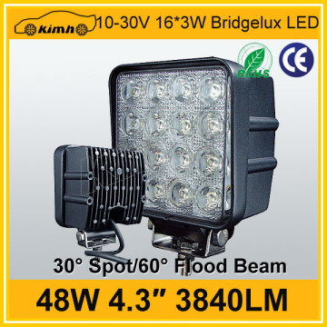 Manufacture 4.3inch 48W 3840LM led off road work light