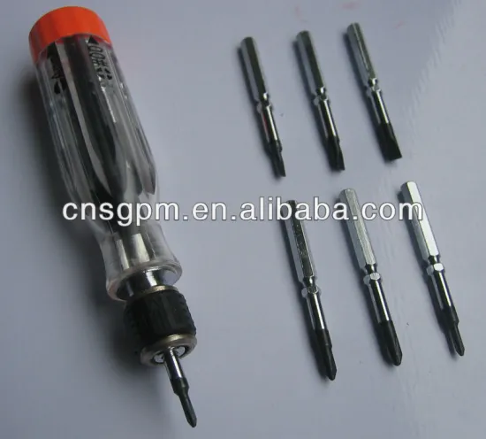6 in 1 Quick Change Magnetic Mutil Screwdriver Double Blister