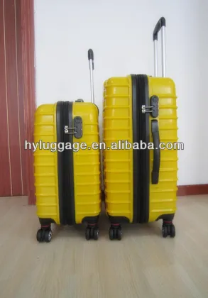 HARD SHELL ABS &PC YELLOW PRINT LUGGAGE in Haoyu