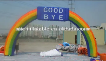 Rainbow advertising inflatable archway