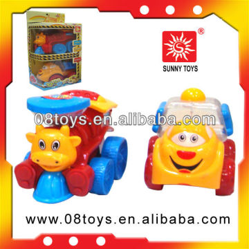 Plastic pull back cartoon car sweet toys candy