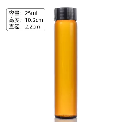 Golden Glass Dropper Bottles in Amber Color